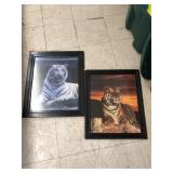 Pair of Tiger Pictures Approx 23x19