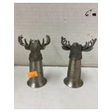 Metal deer shot glasses