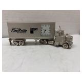 Desk Clock Semi Truck - Metal