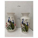 2cnt Peacock Vases