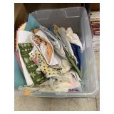 Tote of placemats and misc