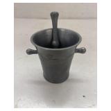 Vintage Miniature Pewter Mortar and Pestle