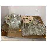 Glass Bowls, Trays, Cups