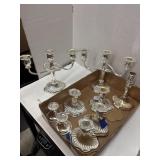Silver Plated Candelabra / Candle Holders Lot