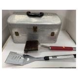 Tackle Box and grill utensils