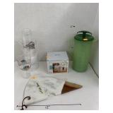Cutting board, Pitcher, s&P Shakers, Cups