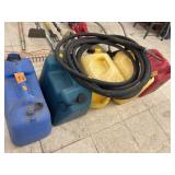 Fuel Cans & Hose lot