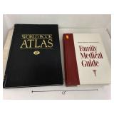 World atlas book and family medical guide