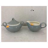 Harker Pottery creamer & sugar bowl