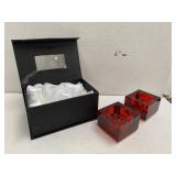 Orrefors Crystal Candle Stick Holders
