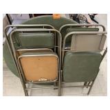 Round card table and 4cnt chairs