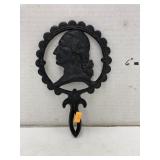 Vntg cast iron George Washington trivet