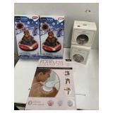 Spa Brush, Bunny Lamp and Bucket decor, and 2