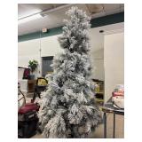 Tree - snow-flocked artificial pine Christmas