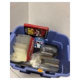 Small Tote w/ Empty Sports Card Sleeves & Tins