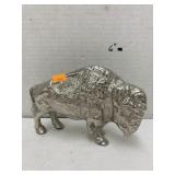 Metal buffalo decor