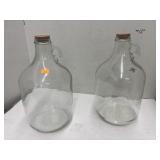 2 cnt  - One Gallon Glass Jugs