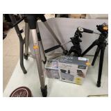 Tripods, light, and hose timer