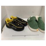 Shoes with wheels size 7 and slippers