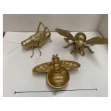 Metal Bee Decor, Bee Dish, and Grasshopper Decor