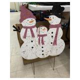 Metal Snowman Sign