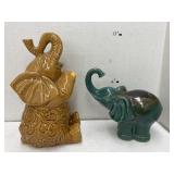Ceramic elephant figures
