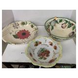 3cnt Bowls - Red Flower Bowl is plastic