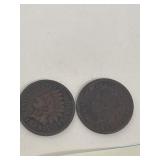 2 cnt Pennies dated 1899