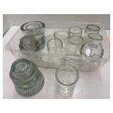 Glass Insulators, Small Glass Jars, Misc