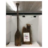 Darrell Bush Painted Oar & Wood Decor