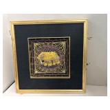 Vintage Burmese Tapestry Embroidered Elephant