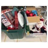 2 Totes w/ Christmas & Misc Decor