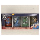 DC collectors series pint glass 4-pack