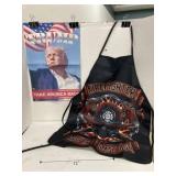 Trump garden flag & firefighter apron