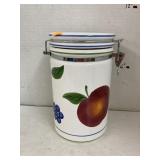 Fruit themed ceramic canister