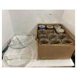 Canning jars & divided glass bowls