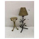 Bass & iron candle holders