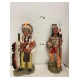 Resin Native American figures