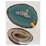 Pewter Train on Polished Rock