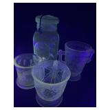 Uranium Bicentennial Ball jar & 3- antique