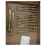 12 cnt Metal Pineapple Letter Openers