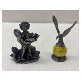 Garden Fairy Miniature Pewter Figurine & American
