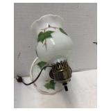 Vintage Milk Glass Wall Lamp