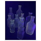 Uranium Antique glass bottles