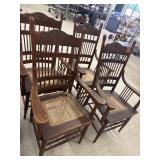 vintage dining chairs solid oak frames and woven