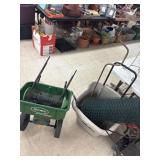 Lawn Seeder, Wheel Barrow Bucket, Fencing,