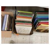 3 boxes of vinyls records