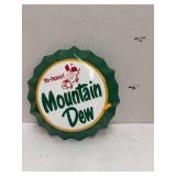Mountain Dew Bottle Cap Metal Tin Sign