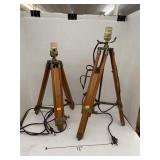 2cnt Wooden Extension Leg Lamps