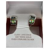 Jewelry - Earrings - Cubic Zirconia 18kt Rose